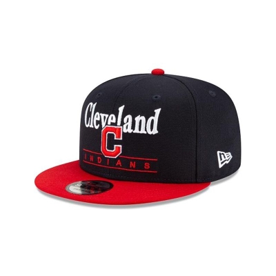Cleveland Indians Gorra | New Era MLB Two Tone Retro 9fifty Snapback Cap Mexico - Azules